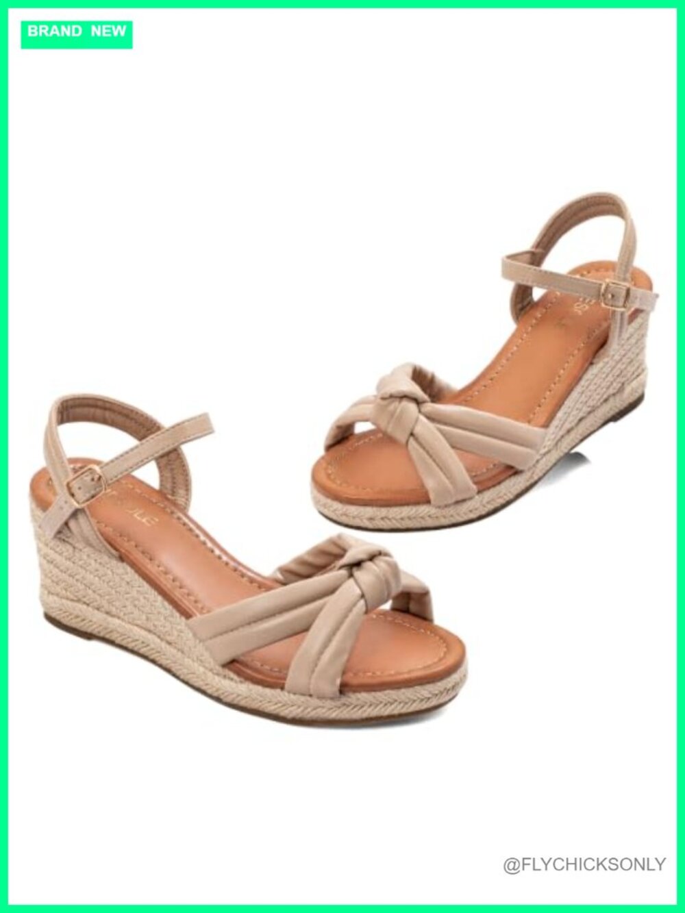 Wide Width Platform Espadrille Wedge Sandals with Arch Support
